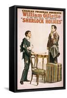 Sherlock Holmes Theatrical Play Poster No.3-Lantern Press-Framed Stretched Canvas