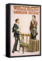 Sherlock Holmes Theatrical Play Poster No.3-Lantern Press-Framed Stretched Canvas