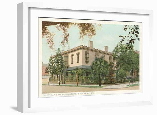 Sherman's Headquarters, Savannah, Georgia-null-Framed Art Print