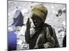 Sherpa at Everest Base Camp, Tibet-Michael Brown-Mounted Photographic Print