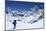 Sherpa Guide Walking over Cho La Pass with Ama Dablam on Left and Arakam Tse on Right Side-Peter Barritt-Mounted Photographic Print