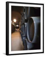 Sherry Casks, Bodegas Gonzalez Byass, Jerez De La Frontera, Spain-Walter Bibikow-Framed Premium Photographic Print