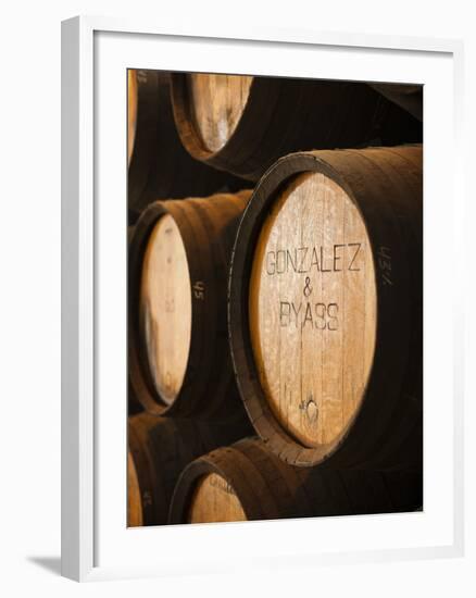 Sherry Casks, Bodegas Gonzalez Byass, Jerez De La Frontera, Spain-Walter Bibikow-Framed Photographic Print