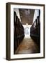 Sherry casks in a winery, Gonzalez Byass, Jerez De La Frontera, Cadiz Province, Andalusia, Spain-null-Framed Photographic Print