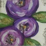 Three Purple Florals-Sherry DiPaolo Art-Giclee Print