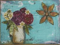 Three Purple Florals-Sherry DiPaolo Art-Giclee Print