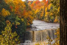 USA, Michigan, Paradise, Tahquamenon Falls State Park, Upper Falls-Sherry Zurey-Framed Stretched Canvas