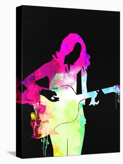 Sheryl Crow Watercolor-Lana Feldman-Stretched Canvas