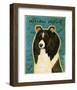 Shetland Sheepdog (Black & White)-John Golden-Framed Giclee Print