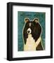 Shetland Sheepdog (Black & White)-John W^ Golden-Framed Art Print