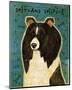 Shetland Sheepdog (Black & White)-John W^ Golden-Mounted Art Print