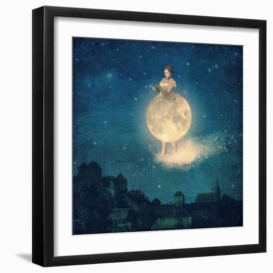 Shhh Lady Night is Coming-Paula Belle Flores-Framed Art Print