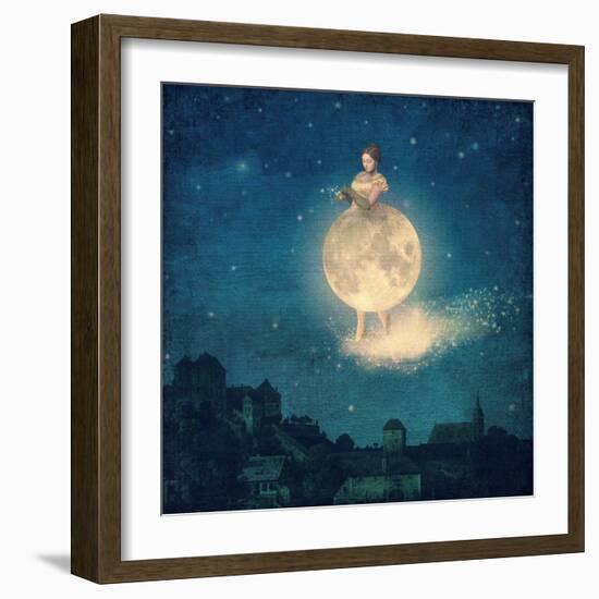 Shhh Lady Night is Coming-Paula Belle Flores-Framed Art Print