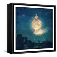 Shhh Lady Night is Coming-Paula Belle Flores-Framed Stretched Canvas