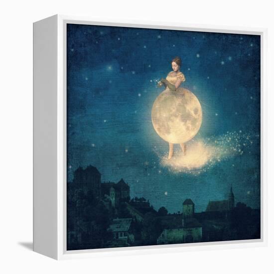 Shhh Lady Night is Coming-Paula Belle Flores-Framed Stretched Canvas