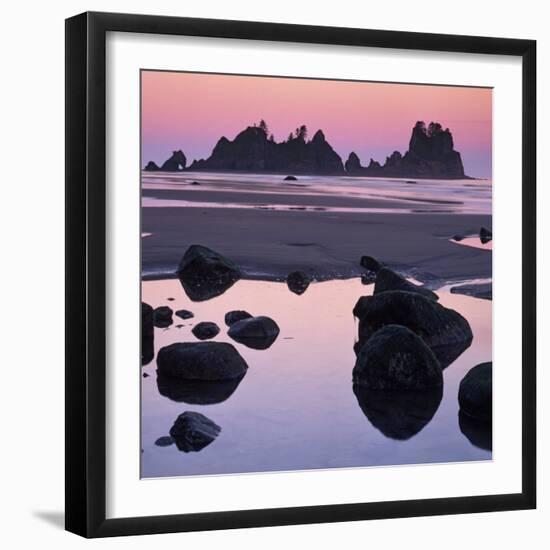 Shi Shi Beach, Olympic National Park, Washington, USA-Charles Gurche-Framed Photographic Print