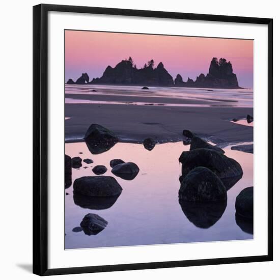 Shi Shi Beach, Olympic National Park, Washington, USA-Charles Gurche-Framed Photographic Print