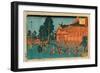 Shiba Sinmeisha Nai No Zu Precinct of Shiba Shinmei Shrine. Hiroshige-Utagawa Hiroshige-Framed Giclee Print