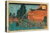 Shiba Sinmeisha Nai No Zu Precinct of Shiba Shinmei Shrine. Hiroshige-Utagawa Hiroshige-Stretched Canvas