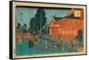 Shiba Sinmeisha Nai No Zu Precinct of Shiba Shinmei Shrine. Hiroshige-Utagawa Hiroshige-Framed Stretched Canvas