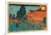 Shiba Sinmeisha Nai No Zu Precinct of Shiba Shinmei Shrine. Hiroshige-Utagawa Hiroshige-Framed Giclee Print