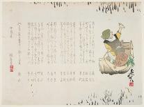 Crows in Flight in a Red Sky-Shibata Zeshin-Giclee Print