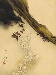 Crows in Flight in a Red Sky-Shibata Zeshin-Giclee Print