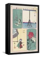 Shibaura, Fukagawa Shrine, Spring in Yoshiwara, Imado, July 1857-Utagawa Hiroshige-Framed Stretched Canvas