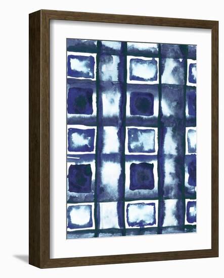 Shibori Box Pattern II-Elizabeth Medley-Framed Art Print