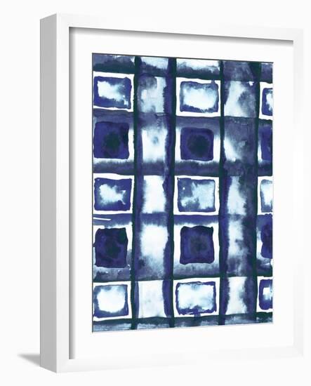 Shibori Box Pattern II-Elizabeth Medley-Framed Art Print