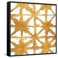 Shibori Gold Square IV-Elizabeth Medley-Framed Stretched Canvas