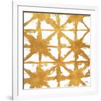 Shibori Gold Square IV-Elizabeth Medley-Framed Art Print