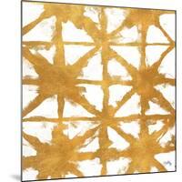 Shibori Gold Square IV-Elizabeth Medley-Mounted Art Print