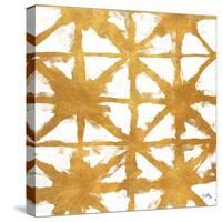 Shibori Gold Square IV-Elizabeth Medley-Stretched Canvas