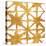 Shibori Gold Square IV-Elizabeth Medley-Stretched Canvas