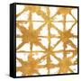 Shibori Gold Square IV-Elizabeth Medley-Framed Stretched Canvas