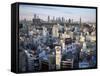 Shibuya Area Skyline with Shinjuku in the Background, Japan, Tokyo-Steve Vidler-Framed Stretched Canvas