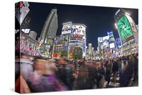 Shibuya Crossing, Crowds of People Crossing the Intersection in the Centre of Shibuya, Tokyo-Gavin Hellier-Stretched Canvas