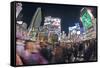 Shibuya Crossing, Crowds of People Crossing the Intersection in the Centre of Shibuya, Tokyo-Gavin Hellier-Framed Stretched Canvas