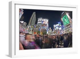 Shibuya Crossing, Crowds of People Crossing the Intersection in the Centre of Shibuya, Tokyo-Gavin Hellier-Framed Photographic Print