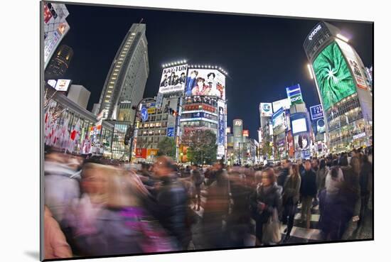 Shibuya Crossing, Crowds of People Crossing the Intersection in the Centre of Shibuya, Tokyo-Gavin Hellier-Mounted Photographic Print