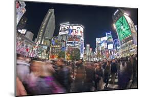 Shibuya Crossing, Crowds of People Crossing the Intersection in the Centre of Shibuya, Tokyo-Gavin Hellier-Mounted Photographic Print