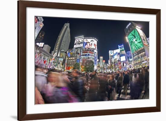 Shibuya Crossing, Crowds of People Crossing the Intersection in the Centre of Shibuya, Tokyo-Gavin Hellier-Framed Photographic Print