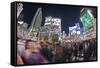 Shibuya Crossing, Crowds of People Crossing the Intersection in the Centre of Shibuya, Tokyo-Gavin Hellier-Framed Stretched Canvas