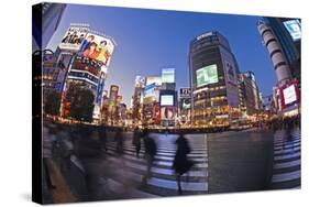 Shibuya Crossing, Crowds of People Crossing the Intersection in the Centre of Shibuya, Tokyo-Gavin Hellier-Stretched Canvas