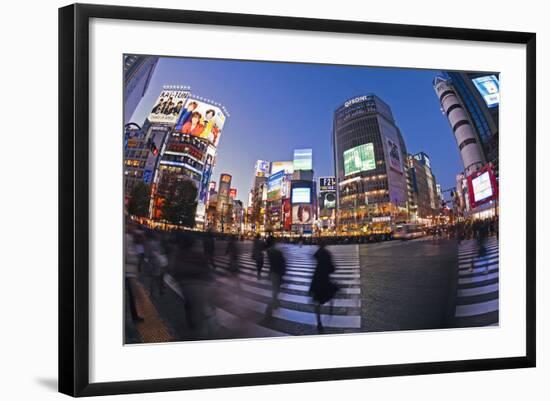 Shibuya Crossing, Crowds of People Crossing the Intersection in the Centre of Shibuya, Tokyo-Gavin Hellier-Framed Photographic Print