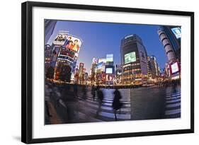 Shibuya Crossing, Crowds of People Crossing the Intersection in the Centre of Shibuya, Tokyo-Gavin Hellier-Framed Photographic Print