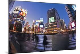 Shibuya Crossing, Crowds of People Crossing the Intersection in the Centre of Shibuya, Tokyo-Gavin Hellier-Mounted Photographic Print