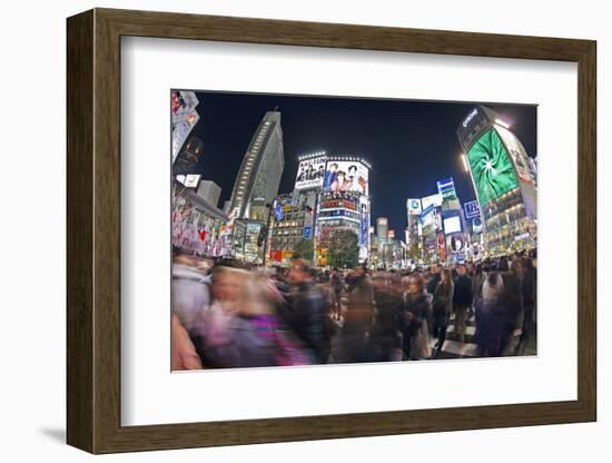 Shibuya Crossing, Crowds of People Crossing the Intersection in the Centre of Shibuya, Tokyo-Gavin Hellier-Framed Photographic Print