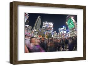 Shibuya Crossing, Crowds of People Crossing the Intersection in the Centre of Shibuya, Tokyo-Gavin Hellier-Framed Photographic Print